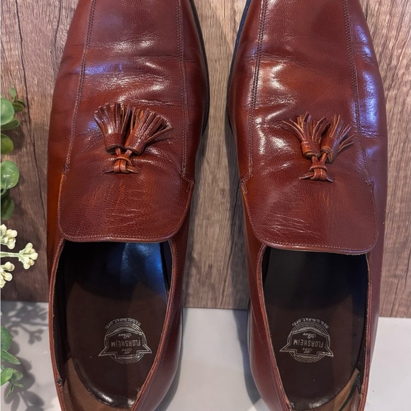 Florsheim Brown Leather Tassel Loafers main image 8